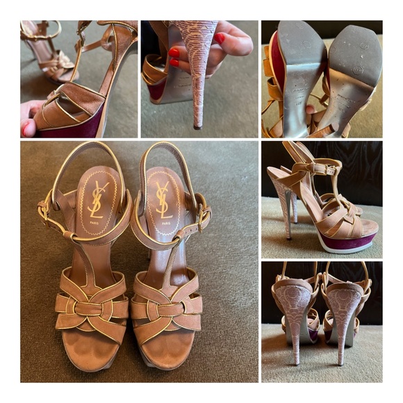 Unique YSL Tribute Sandals Size 38.5